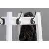 Roundhill Furniture Vassen Coat Rack with 3-Tier Storage Shelves, White