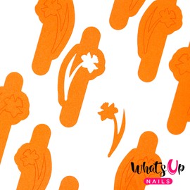 Whats Up Nails - Narcissus Vinyl Stencils for Nail Art Design (1 Sheet, 20 Stencils)