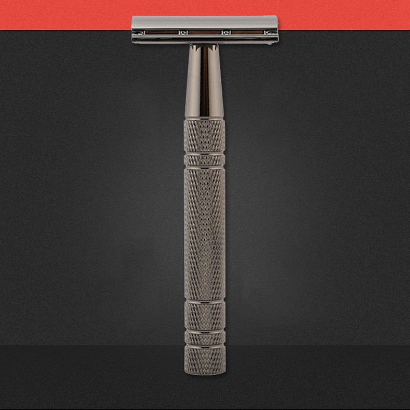 Double Edge Safety Trimmer Manual Stainless Steel Beard Groomer for