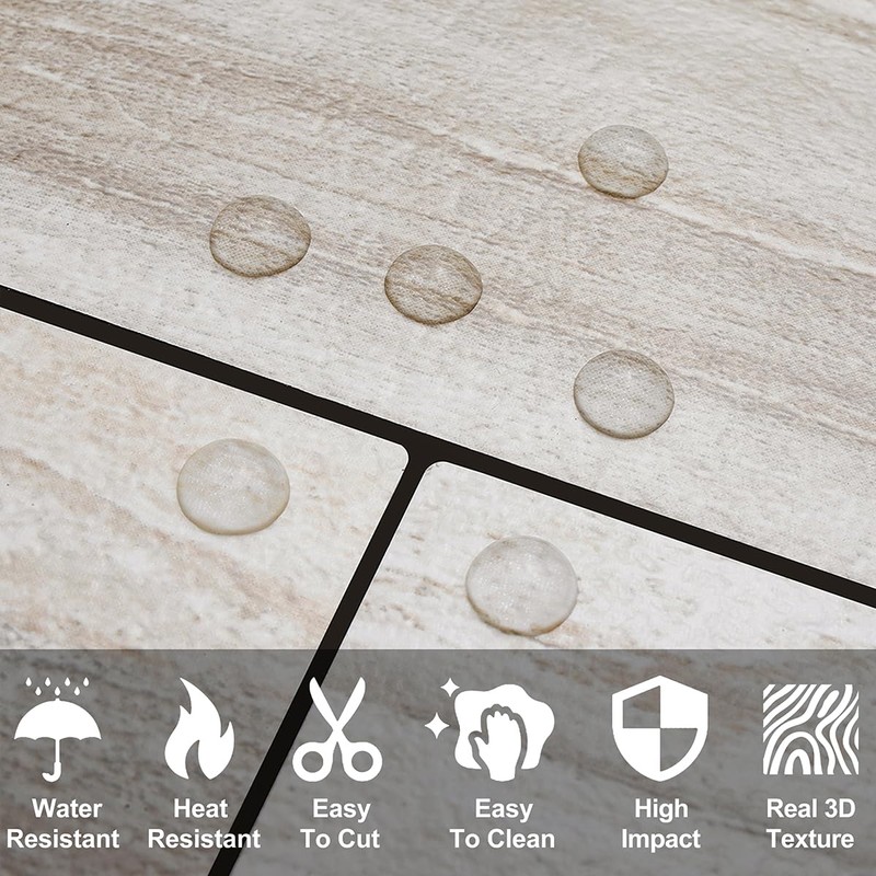 DICOFUN 10 Sheets Marble Look Peel and Stick Backsplash Wall