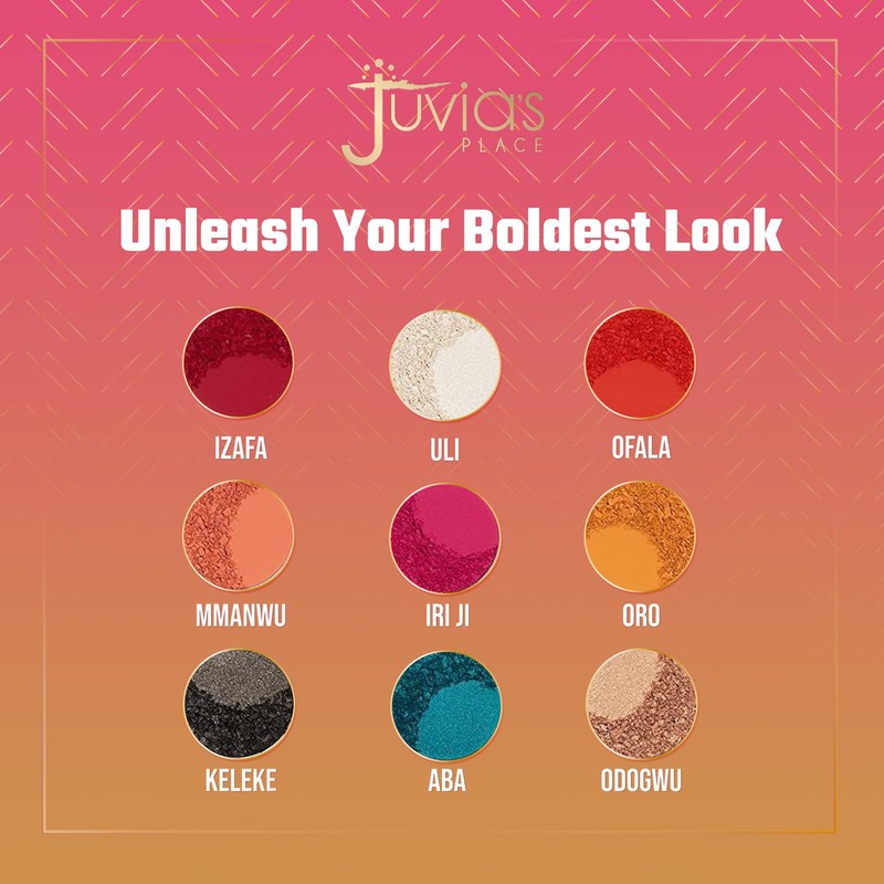 Juvia's Place Palette The Festival - Bold Coral, Red, Glittery