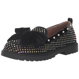 Betsey Johnson Girls Carlo Loafer, Black Multi, 1 Little Kid