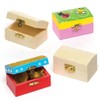 Baker Ross ET127 Mini Wooden Jewellery Box Treasure Chests, Creative