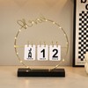 Perpetual Flip Calendar with LED Light Durable Construction Metal Art