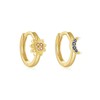 Day & Night Convertible Micro-Pave Earrings for Women - Sun