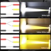 Windance 2 Pack,Motorcycle LED Spotlight Hi/Lo Beam Yellow White Driving