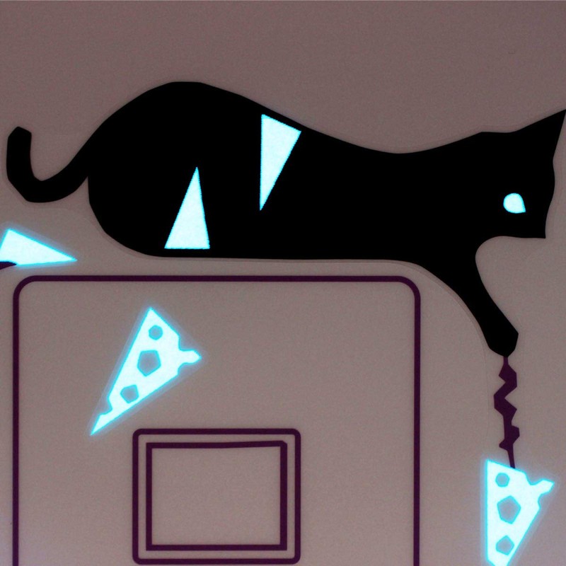Accessory Shop Piena Cheese Cat Wall Sticker Fluorescent Switch Sticker