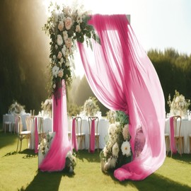 FabricLA 100% Polyester Chiffon Fabric - 58/60" Inches (152 CM) Wide - Lightweight - Perfect for Venue & Wedding - Sheer Chiffon Fabric by The Yard - Tan 10 Yards