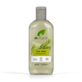 Dr Organic, Organic Tea Tree Shampoo, Natural , Vegan , Cruelty Free , Paraben & SLS Free , Eco Friendly Recyclable Packaging, For Women & Men, Palm Oil Free, 265ml