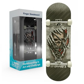 Tomyfield Finger Skateboard Finger Skateboard for Adults and Children, Bearings, Brain Development, Finger (Skeleton)