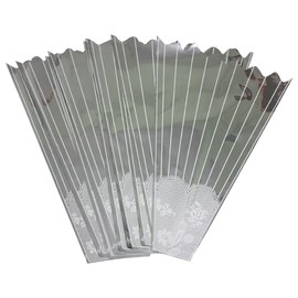 100 Pcs Clear Flower Bouquet Sleeves Plastic Floral Bouquet Bags Flower Wrapping Cellophane Bags Transparent Flower Packaging Bags Florist Bouquet Supplies