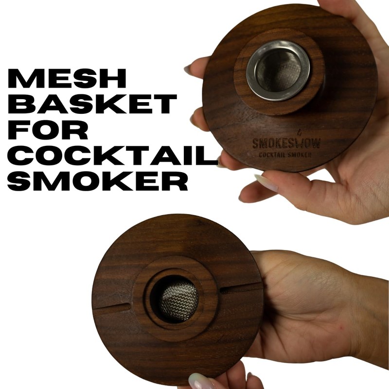 Cocktail Smoker Replacement Mesh Basket & Stainless Steel Wire Brush