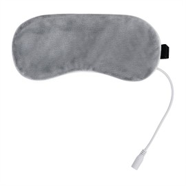 Electric Heated Eye Mask, USB Warming Eye Mask, Sleeping Mask, Eye Patch Against Blepharitis, Dark Circles, Dry Eyes (Grey)