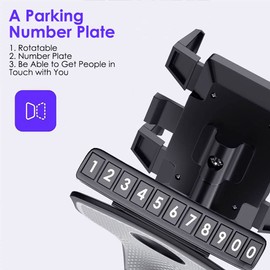 Baceyong Car Swivel Phone Holder Mount, 1200 Degrees Rotation HUD Dashboard Clip Mount Stand for Auto Universal Multifunctional AR Navigation Stand