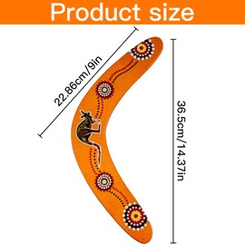 Xrten Pack of 2 Boomerangs, V-shaped Boomerang, Outdoor Flatloop Bummerang, Boomerang for Children Beginners, Handmade Kangaroo Style, Light Brown