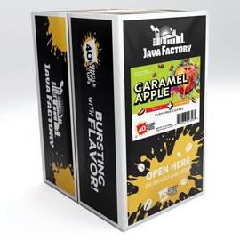 Java Factory Flavored Coffee Pods, Caramel Apple, Compatible with K Cup Brewers Including 2.0, 40 Count