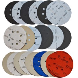 Freletry 5 Inch 8 Hole 40 PCS #600-#10000 Sanding Discs 600/1000/1200/1500/2000/3000/4000/5000/7000/10000 Grit Compatible for Random Orbital Sander (40 PCS #600-#10000 Grit Each Grit 4PCS)