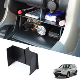 HIRUFAIT Center Console Organizer Dividers for Honda Pilot 2003 2004 2005 2006 2007 2008 Accessories, Insert Front Armrest Dividers Tray Secondary Storage ABS Black