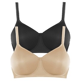 Anita Tonya 5706X Denture Bra with Cup Size 70-95 AA-E Pack of 2, Skin/black, 70B