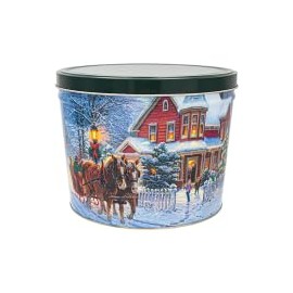 C.R. Frank Popcorn - Gourmet Popcorn Tin, 2 Gallon, Emerald Snowfall (Butter and Cheese)