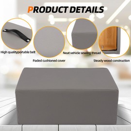 Dollate Pilates Reformer Sit Box, Pilates Sitting Box for Home Workout and Gym, Pilates Exercise Accessories for Exercise Strength, Balance and Pilates, Grey