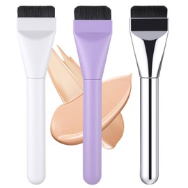 LIQWEI 3 Pcs Flat Foundation Brush, Spatula Brush Makeup Face Mask Brushs, Blender Professional Liquid Foundation Brushs Tool for Applicator Face Cream Powder Concealer Blush Contour Beauty