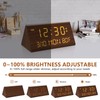 Kogonee Wooden Digital Alarm Clock, 0-100% Dimmer, 2 Alarm Settings,