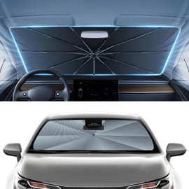 Autorder Windshield Sun Shade Umbrella for 2019-2025 2026 Toyota Corolla Accessories,Upgraded Ice Crystal Material,Easy Setup Umbrella Sunshade for Car Windshield,100% Sun Blocking