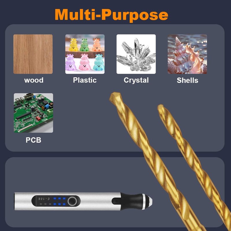 Ainiv 10Pcs Mini Twist Drill Bit Set, Micro Engraving Drill