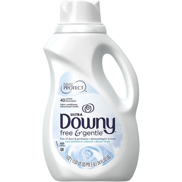 Downy Ultra Liquid Fabric Conditioner, Free & Gentle , 34 Fl oz