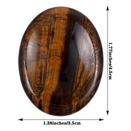 YBEATY 3 Pcs Thumb Worry Stone Anxiety Healing Crystals Sets Pocket Hand Carved Healing Stones Crystal Reiki Natural Relax Palm Stone for Anxiety Therapy Stress Relief Meditation