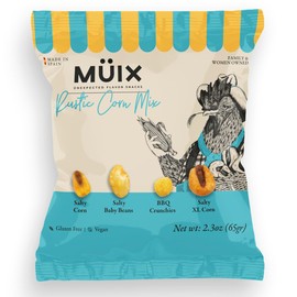Müix Snacks, Special Flavor Trail Mix, Rustic Mix (Salty Corn, Salty Baby Beans, BBQ Crunchies, Salty XL Corn) - 2.3 Ounce Bags (Pack of 16 Bags)