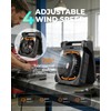 22000mAh Camping Solar Fan, 10" Dual-Panel Rechargeable Solar Powered Fan