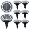 Solar Lights Outdoor Garden, 8 Pack Solar Ground Lights Pathway