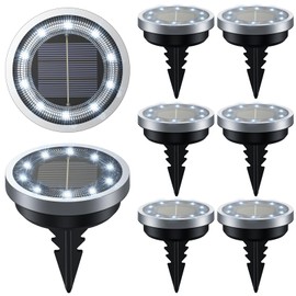 Solar Lights Outdoor Garden, 8 Pack Solar Ground Lights Pathway Waterproof IP65 Garden Light Landscape Lighting, In Ground Light Decorative for Sidewalk Driveway Walkway Lawn Deck Steps Stair