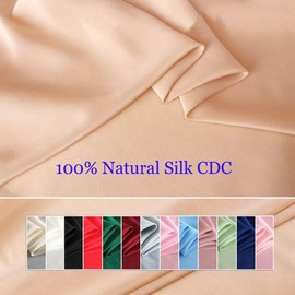 CDC 천연염색원단 실크 CDC 원단 가운 100 순수 크레페 100cm 114cm [Natural white] Natural Dye Fabric Silk CDC Gown 100% Pure Crepe 100cm 114cm [Natural White]