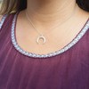 Double Horn Necklace,Gold Horn necklace,Moon Necklace,Crescent Moon,Boho Necklace