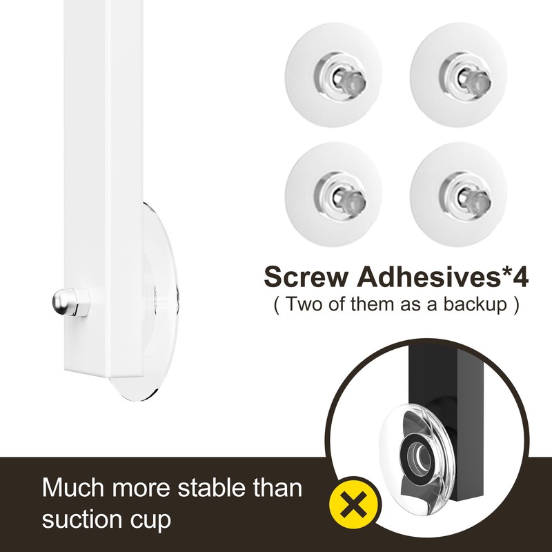 Orimade 4 Tier Adjustable Anti-slip Shower Caddy over Shower Head,Rustproof
