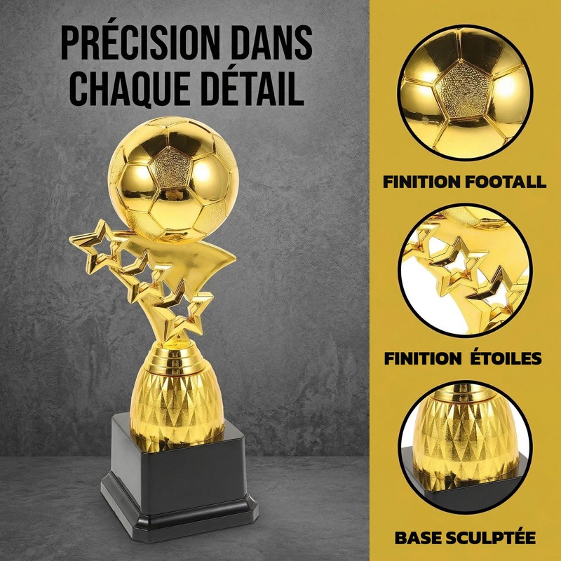 Toyvian Trofeo Calcio Coppa del Mondo Palloncino Dorato Design Creativo