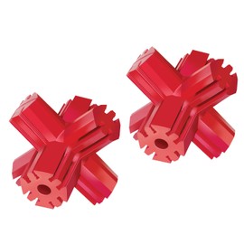 KONG Jump'N Jack - Dog Toy for Chewing Instincts - Natural Rubber Toy Promotes Dental Health - for Large Dogs (2 Pack)