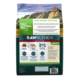 Only Natural Pet Raw Blends Infused Grain Free Dog Food, High Protein All-Natural Whole, Fresh Ingredients & 100% Raw Meat Bites, (Red Meat Feast 4 lb)