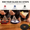 Margarita Salt Rimmer Set, 3-Tier Separated Cocktail Glass Rimmer with