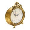 Creative Co-Op Decorative Antiqued Pewter Mantel Clock, Gold