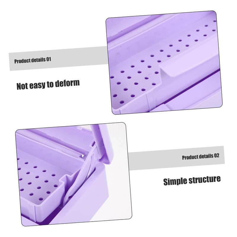 Healeved Manicure Tool Cleaning Case Nail Art Tools Sterilizer Non-slip