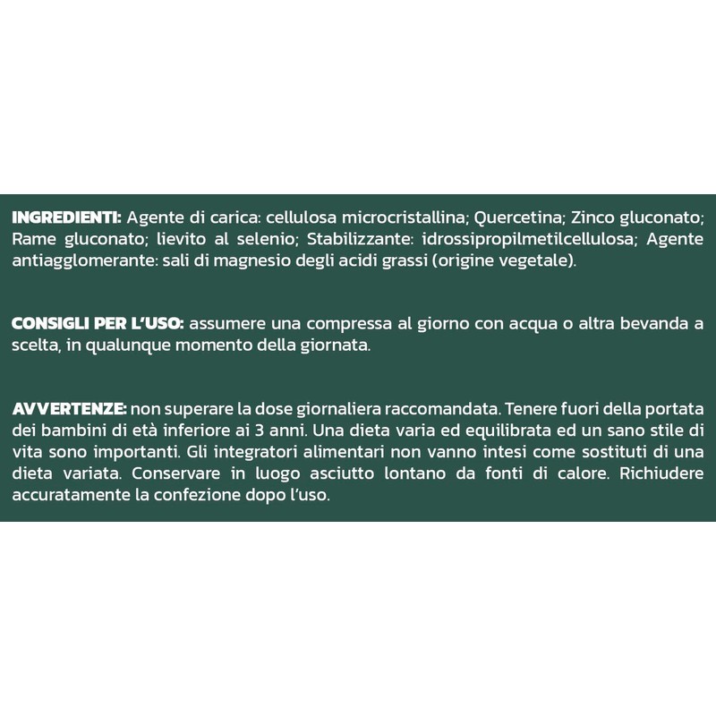 EUROSUP QUERCETINA+ - 60 compresse da 200 mg di quercetina