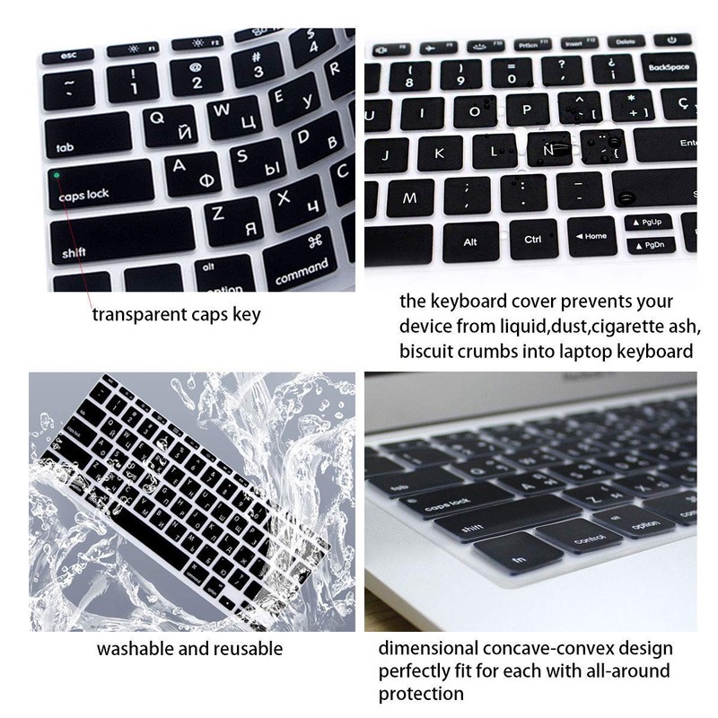 WYGCH Korean Language Silicone Keyboard Cover for MacBook Air 2018