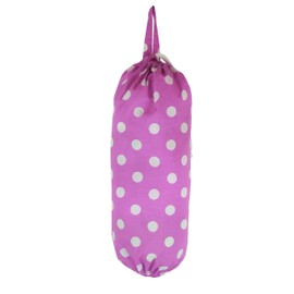 Flyingstart Polka Dot Carrier Bag Tidy Plastic Bag Storage - Pink with White Spot