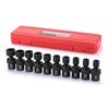 MIXPOWER 10-piece 3/8" Drive Shallow Universal Impact Socket Set, Metric,10-19mm,