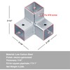 YIDU69Q 8 Pcs 1" Square Tubing Connector, 3 Way Square
