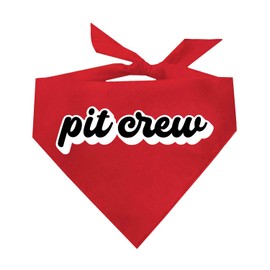 Pit Crew Race Car Theme Dog Bandana (Red, OS 1131)